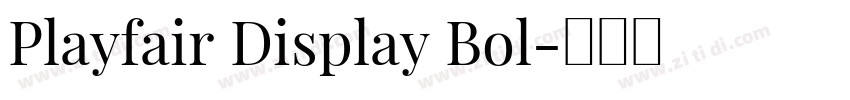 Playfair Display Bol字体转换